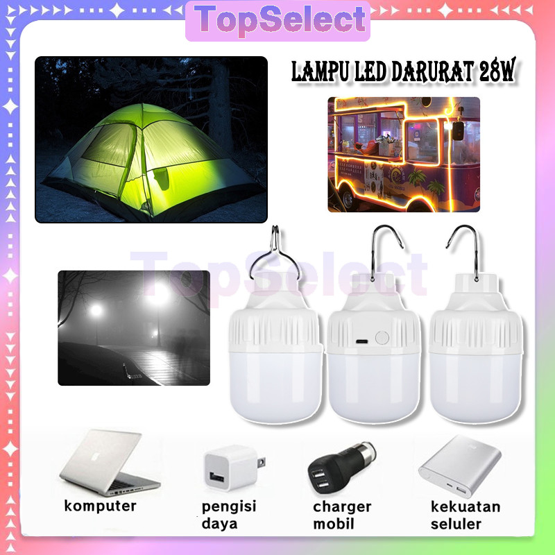 28W Bohlam Lampu Emergency LED Otomatis Sentuh Nyala Mati/Kapsul Bohlam Led Hemat Energi/Lampu LED B