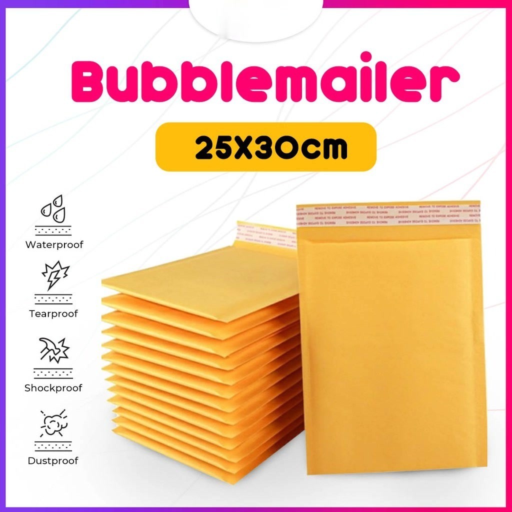

Amplop Bubble Mailer Wrap 25x30 cm Kertas Premium Quality MURAH