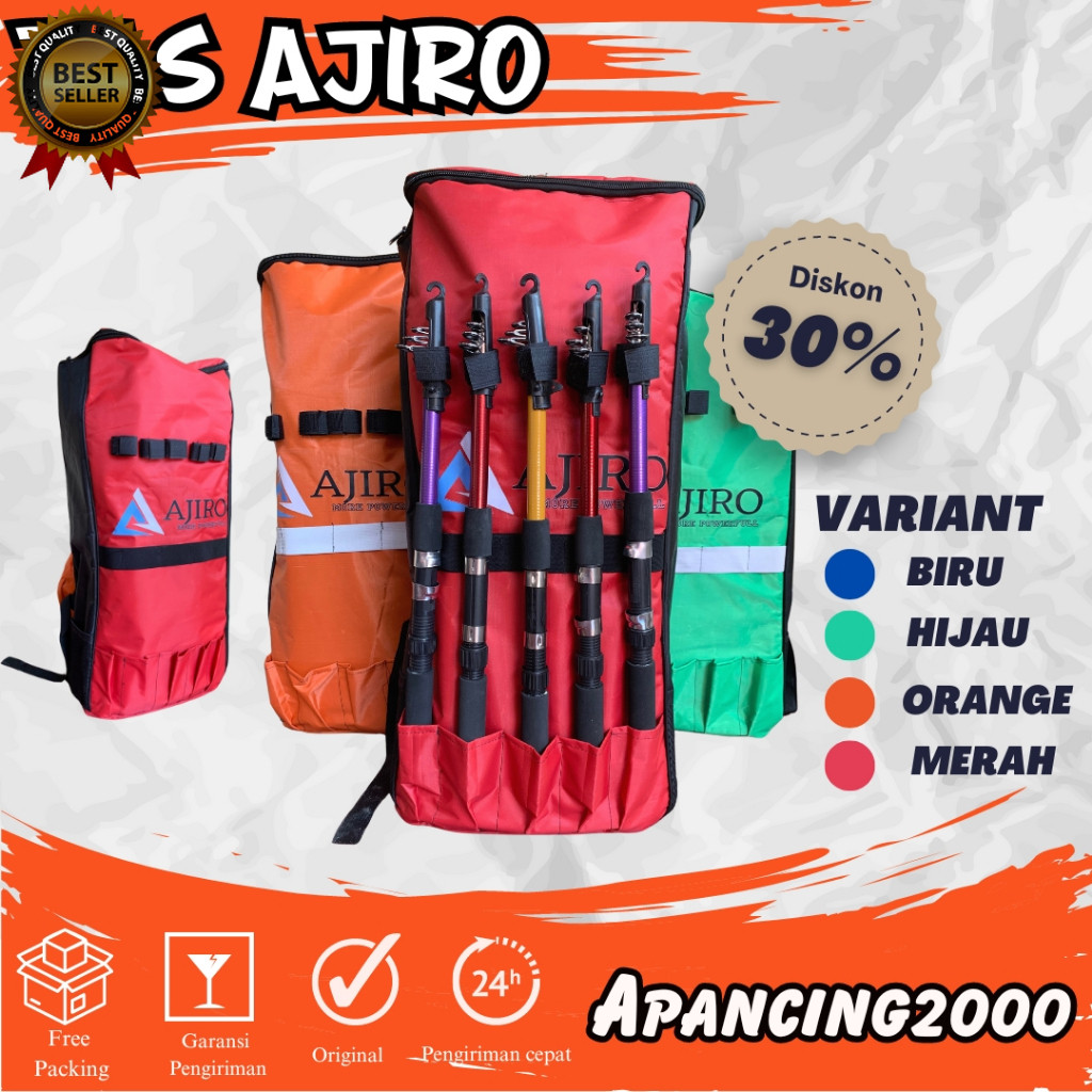 Tas Mancing Ransel Pancing AJIRO murah Bahan Anti air Semi parasut ukuran Besar COD