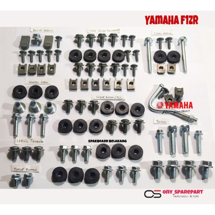 Baut fullset body F1ZR set body F1ZR plus karet ring bosh body Yamaha fizr