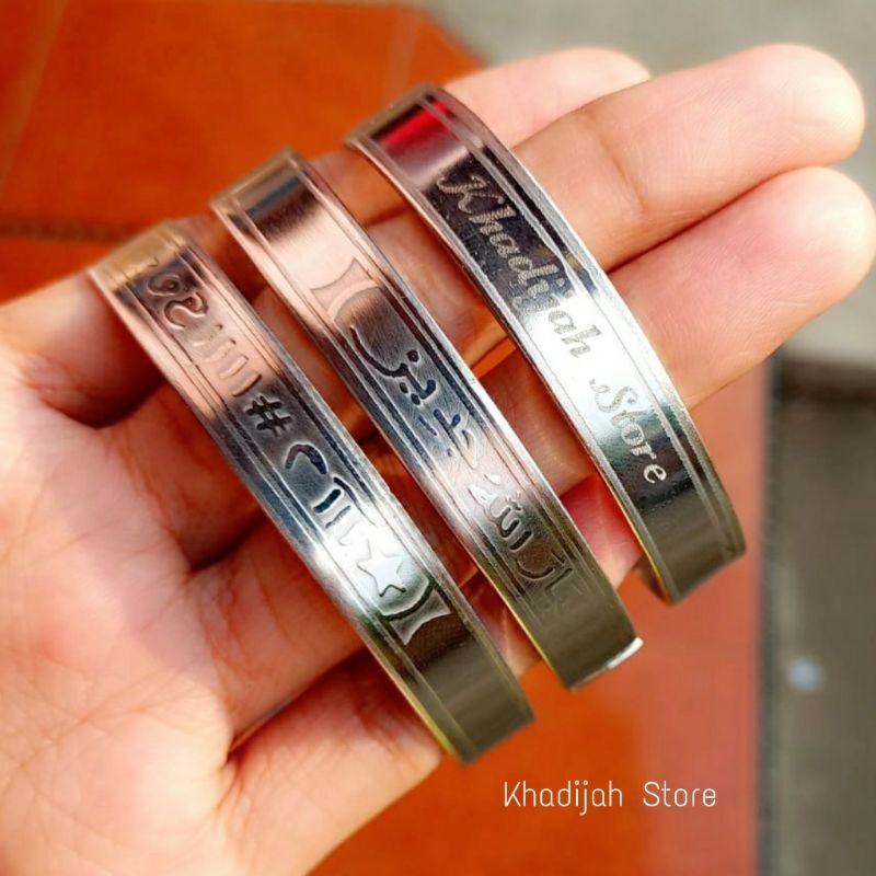 (TERBARU) GELANG RAJAH SULAIMAN TENGAH POLOS UKIR NAMA