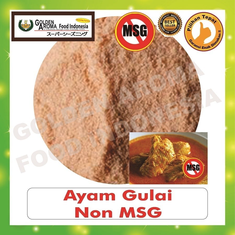 

Bumbu Tabur Gulai Ayam Non MSG 250Gr Bubuk Tabur Chicken Curry Gulai No MSG 1/4Kg Seasoning Powder