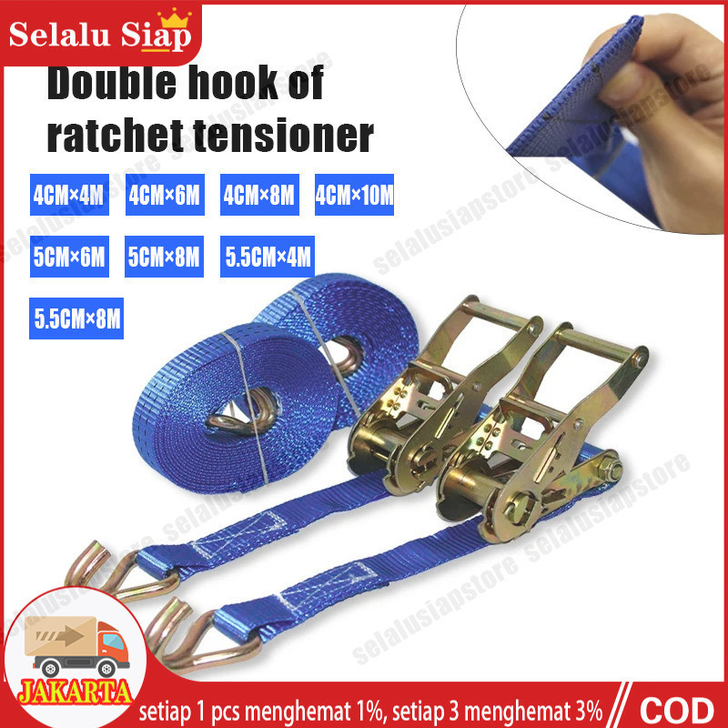 RACHET TIE DOWN 5cm 6 8 10 12 15 m TALI KREK CARGO LASHING 2" INCH INCI DIM 6M 8M 10M 12M 15M