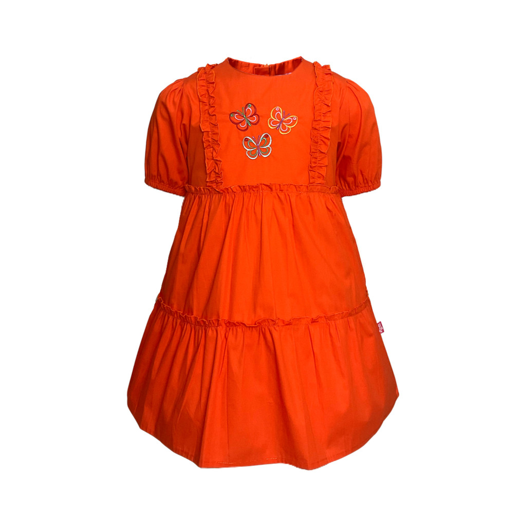 Pingu Dress Anak Perempuan Polos Pendek Orange 90500328