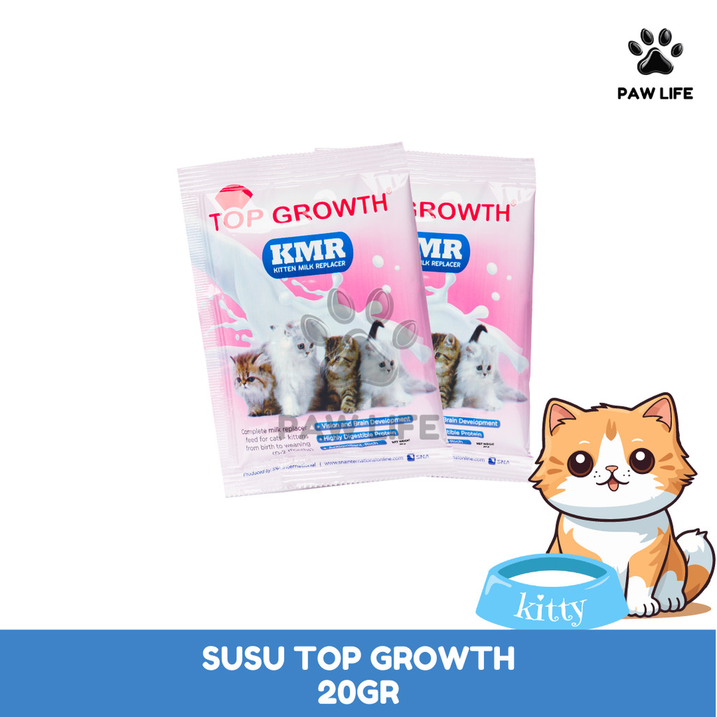 PL Top Growth Susu Kucing Sachet 20gr Kitten Bayi Anak Dewasa