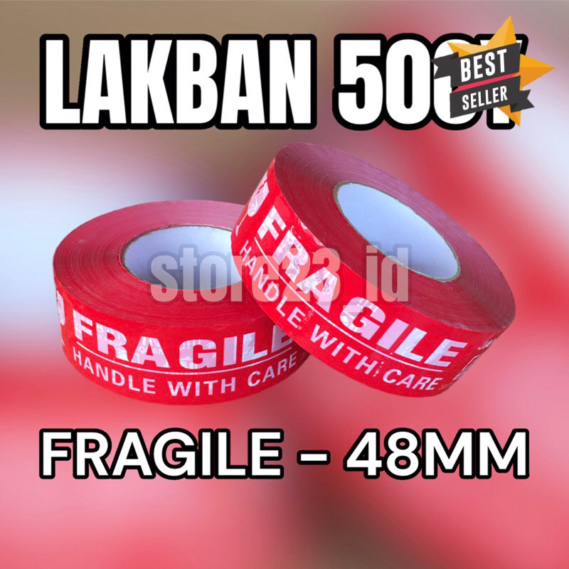 

ISOLASI FRAGILE 48MM X 500Y / LAKBAN FRAGILE 48MM X 500YARD / LAKBAN FRAGILE JUMBO 48 MM X 500 Y