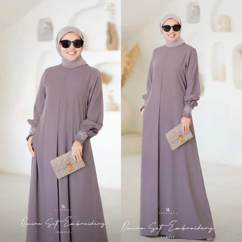 Omira Dress Set Scarf Embroidery Original by Shararea