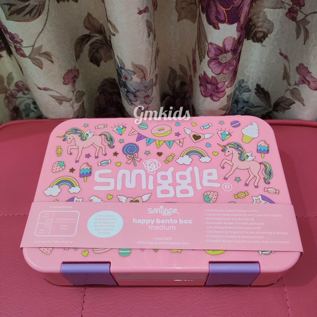 Smiggle Happy Bento Box Unicorn Fiesta