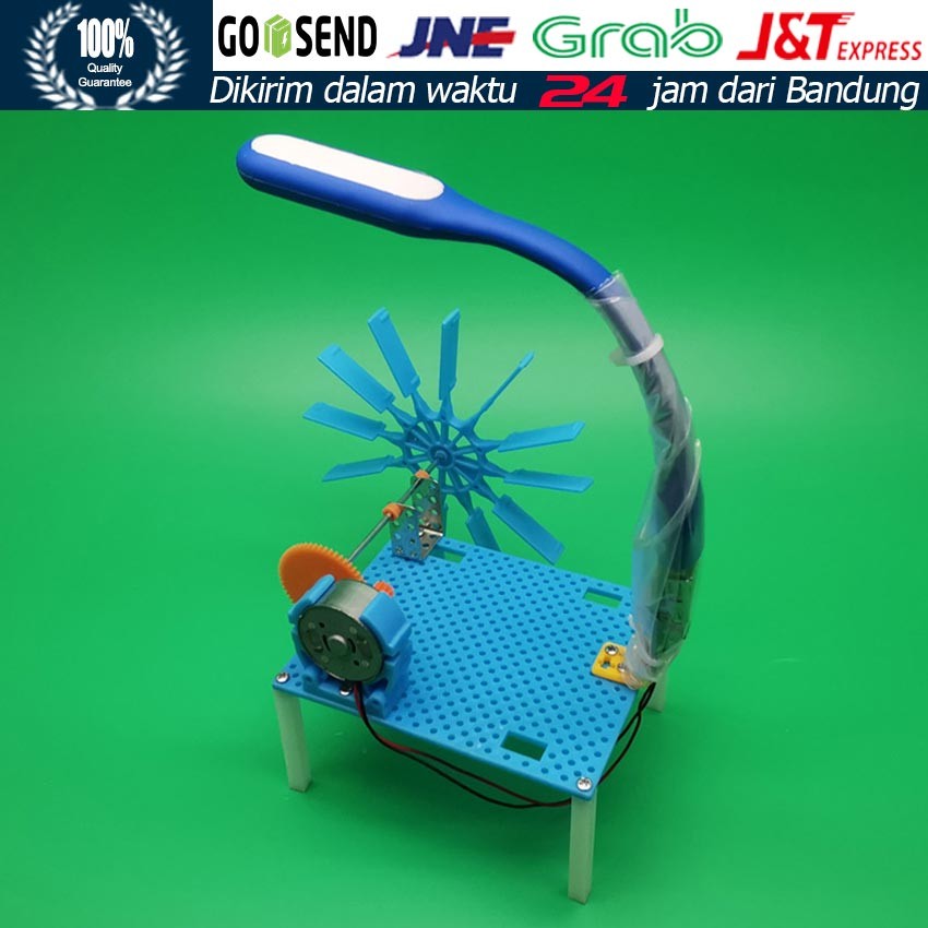 Kit Edukasi Generator Kincir Air Mini / Kit Kerajinan Sains DIY / Prakarya Generator Mini Tenaga Air