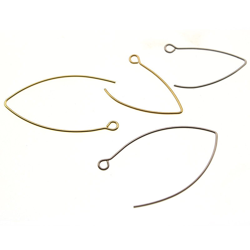 

50pcs Gold Stainless Steel Ear Wires V Shape Earrings Hook DIY Jewelry Earring Making Handicraft Accessories 30mm 40mm