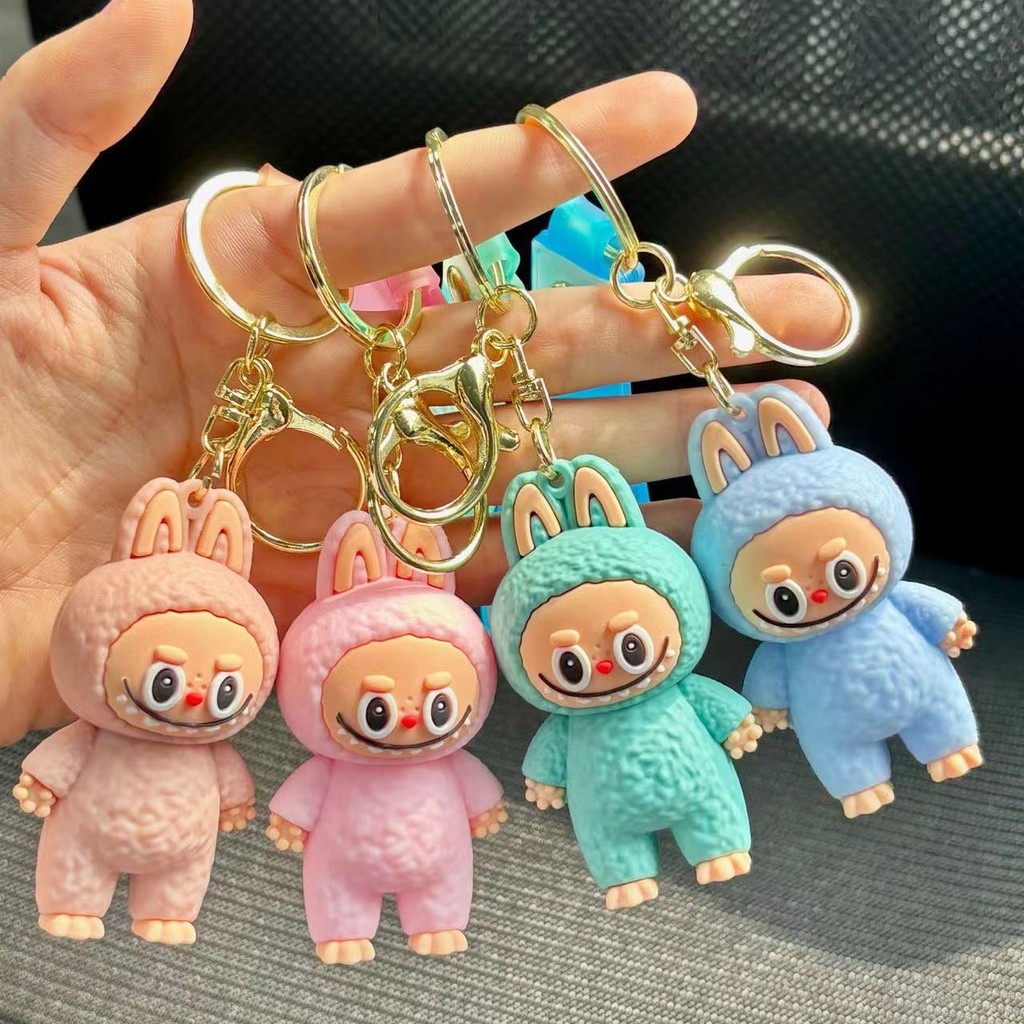 

Cute sheep Keychain for Car Keys Doll The Monsters Bunny Labubu Key Chain Anime Accessories Keychains Bags Jewelry Wholesale