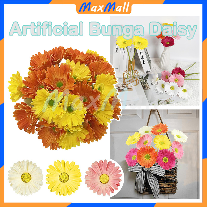 Bunga Krisan Hias Artificial Bunga Dekorasi Bunga Palsu Plastik Gerbera Tangkai Bunga Palsu Real Tou