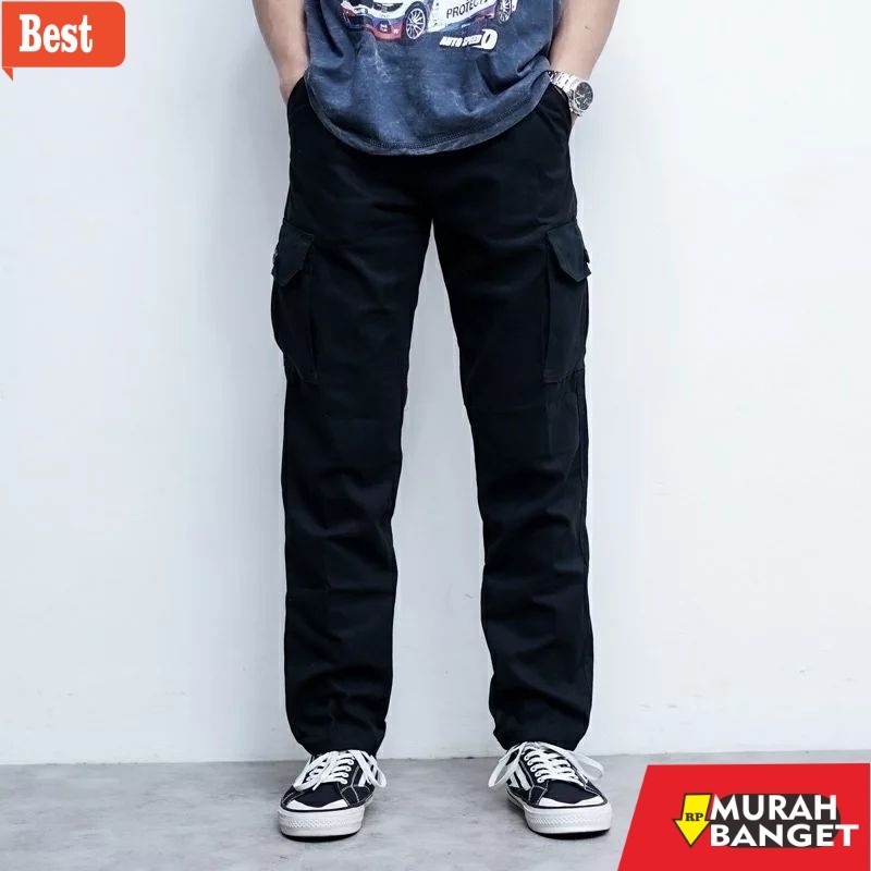 celana cargo panjang pria Cargo Panjang Pria Cowok Dewasa Celana Cargo Panjang Pria Slim Fit Premium