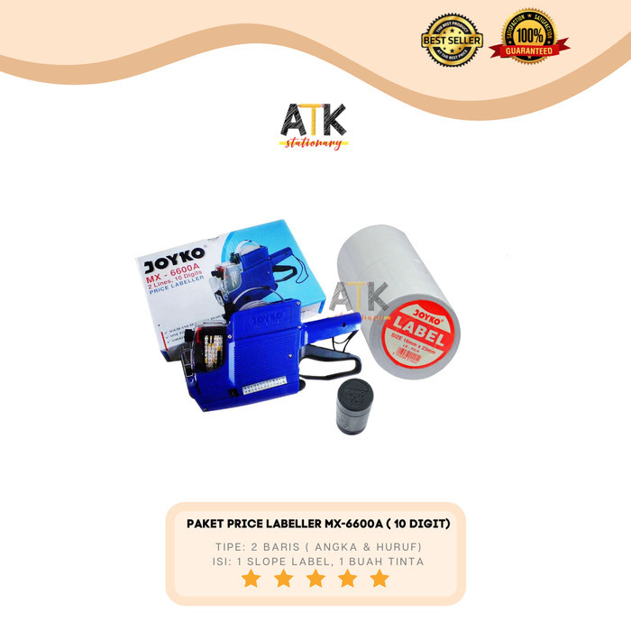 

Paket Alat Mesin Label Harga 2 Baris Price labeller Joyko MX 6600A