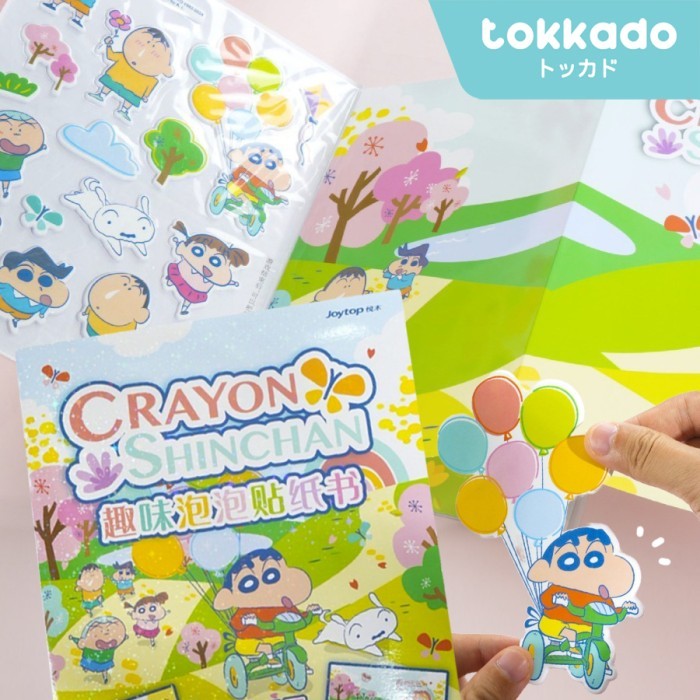 

TOKKADO Shinchan Sticker Book Set Buku Stiker Tempel Kreatif Crayon Sinchan Lucu