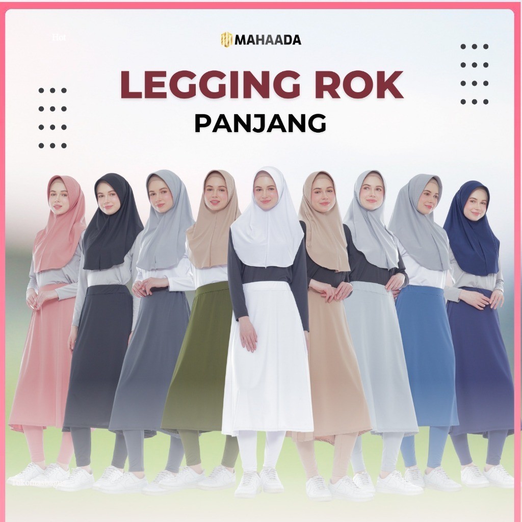 NEW LEGGING ROK PANJANG Outfit Olahraga Muslimah Zahmira