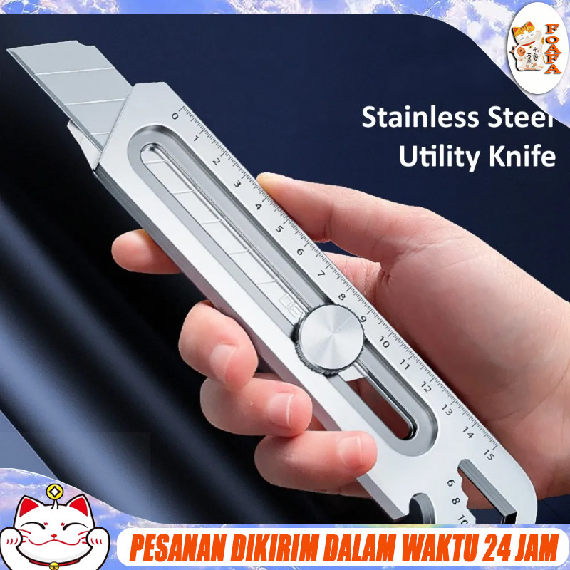 

Cutter Pisau 18mm Cutter Blade Blades Cutter Utility Cutter Multifungsi Stainless Steel Cutter Stainless