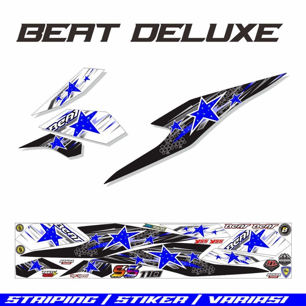 VARIASI LIST STIKER VARIASI HONDA BEAT DELUXE MOTIF BARU DTIKER VARIASI