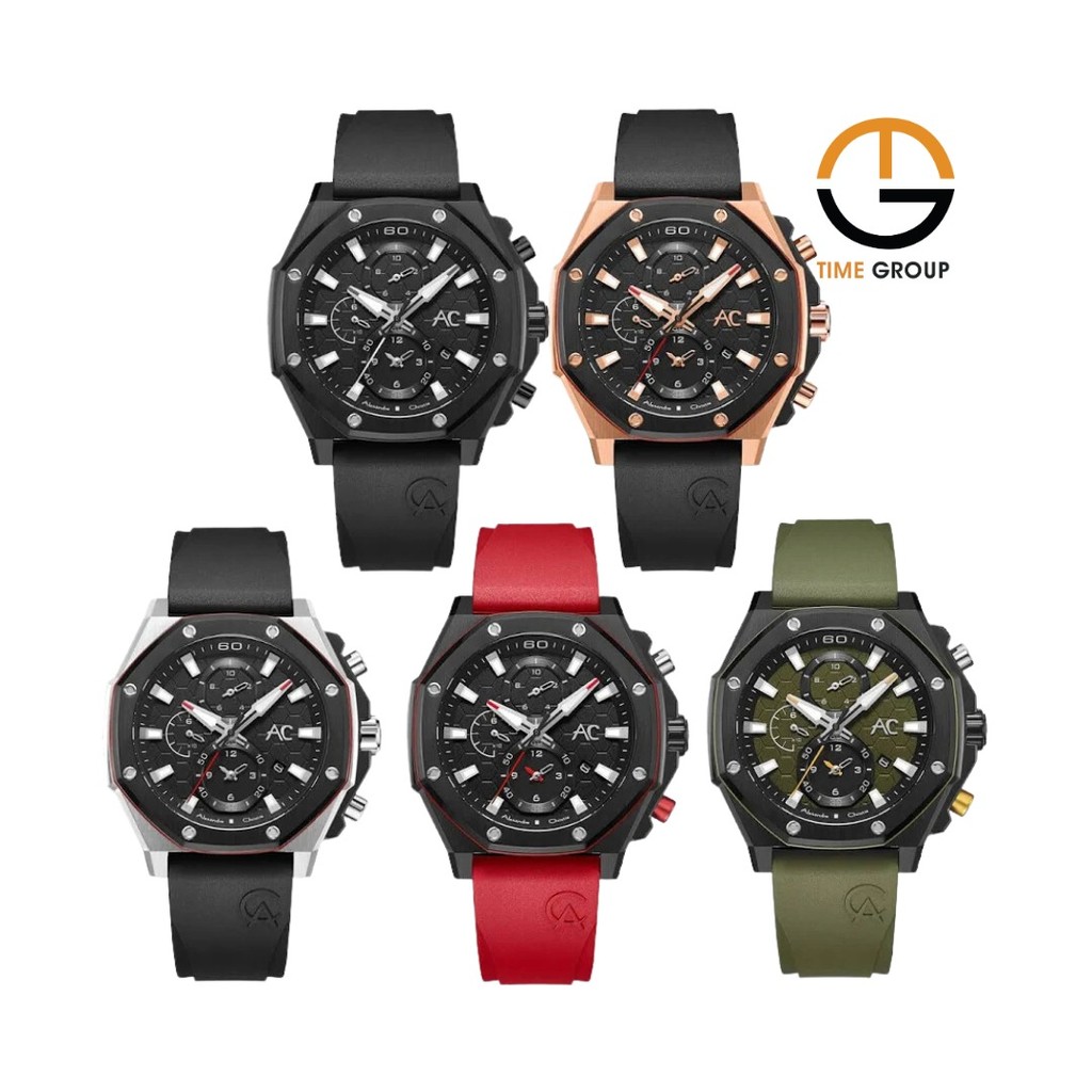 JAM TANGAN PRIA ALEXANDRE CHRISTIE AC9601 AC 9601 GCR RUBBER STRAP ORIGINAL