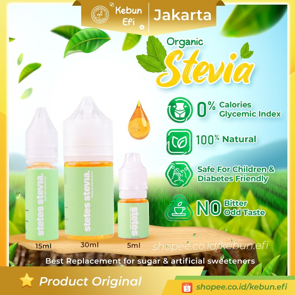 

✅Organic Stevia Natural Sweetener (Kemasan Praktis & Efektif)