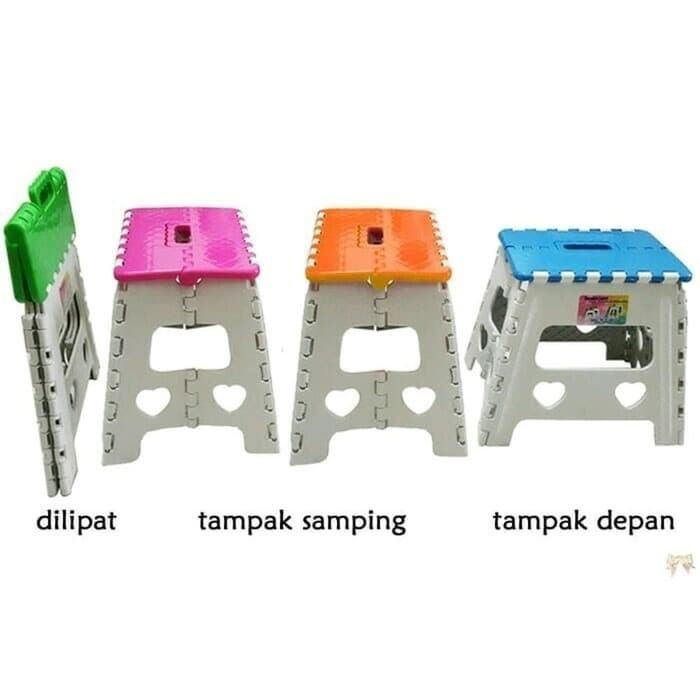 Kursi Bangku Lipat Plastik Size L Tinggi 32 cm