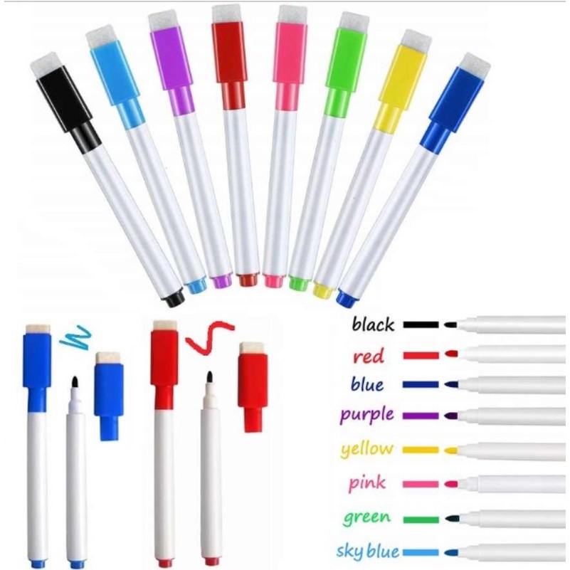 

WBS Spidol Penghapus Spidol Anak Warna Warni Wipe Clean Marker Whiteboard Marker SS190