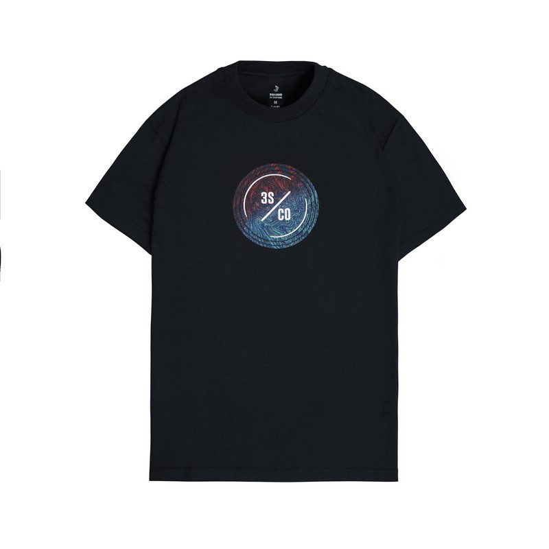 COD- 3Second Kaos Pria Lengan Pendek Reflective Logo Extra Comfort Baju Atasan ES-C210723