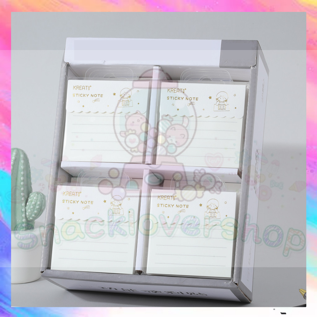 

Sticky Note Memo Kraft Paper Premium Packing White Basic Vintange Kertas Catatan Pengingat