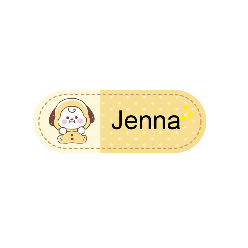 

Name Sticker for Clothes Waterproof Custom Kawaii Stickers Personalized Washable Label for Children Cloth Ironing Pasting Tags