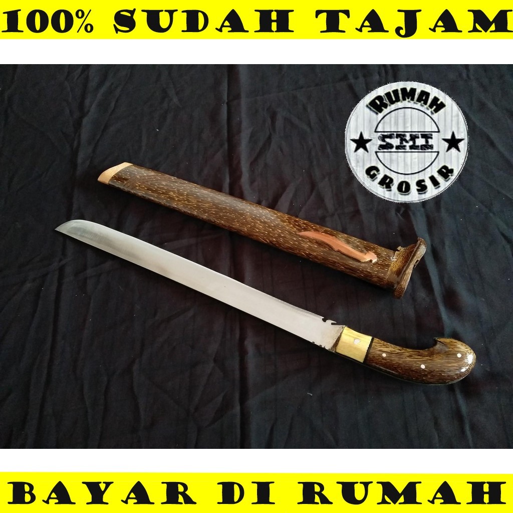 COD GOLOK Panjang Sarung Ukir khas cibatu unruk memotong kayu dan ranting gagang Full Tank Baja Per