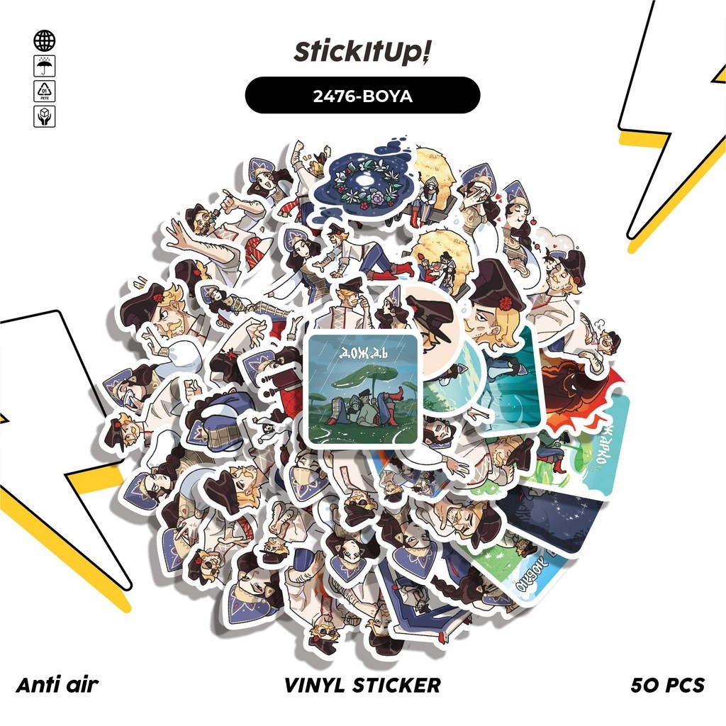 

COD✨ 50 Pcs Stiker FUNNY CHARACTER BOYARS THE VILAGER STICKER PACK Lucu Anti Air Untuk Dekorasi Notebook Sepeda Skateboard Handphone DIY