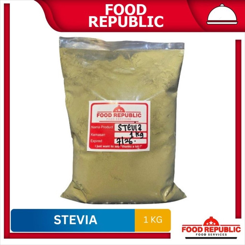 

Stevia Powder 1KG Bubuk Daun Manis Stevia Alami Organic Leaf Powder