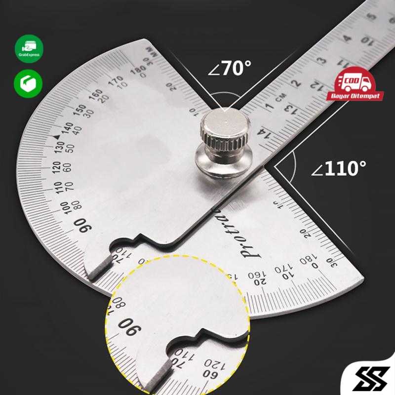 

Penggaris Busur Derajat Measuring 14.5cm 180 Degree