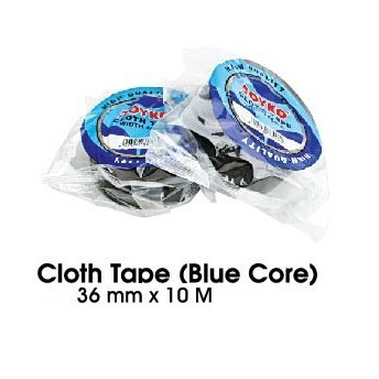 

Cloth Tape Lakban Kain Warna Hitam Joyko 36 Mm X 10 Meter Blue Core