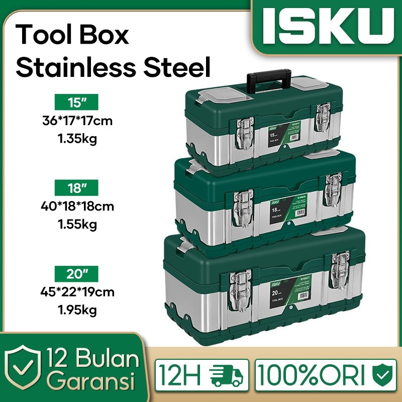 DE54R ISKU Tool box Besar 20 Inch Box Tahan lama Toolbox Kotak Peralatan Perkakas/kotak perkakas 17i