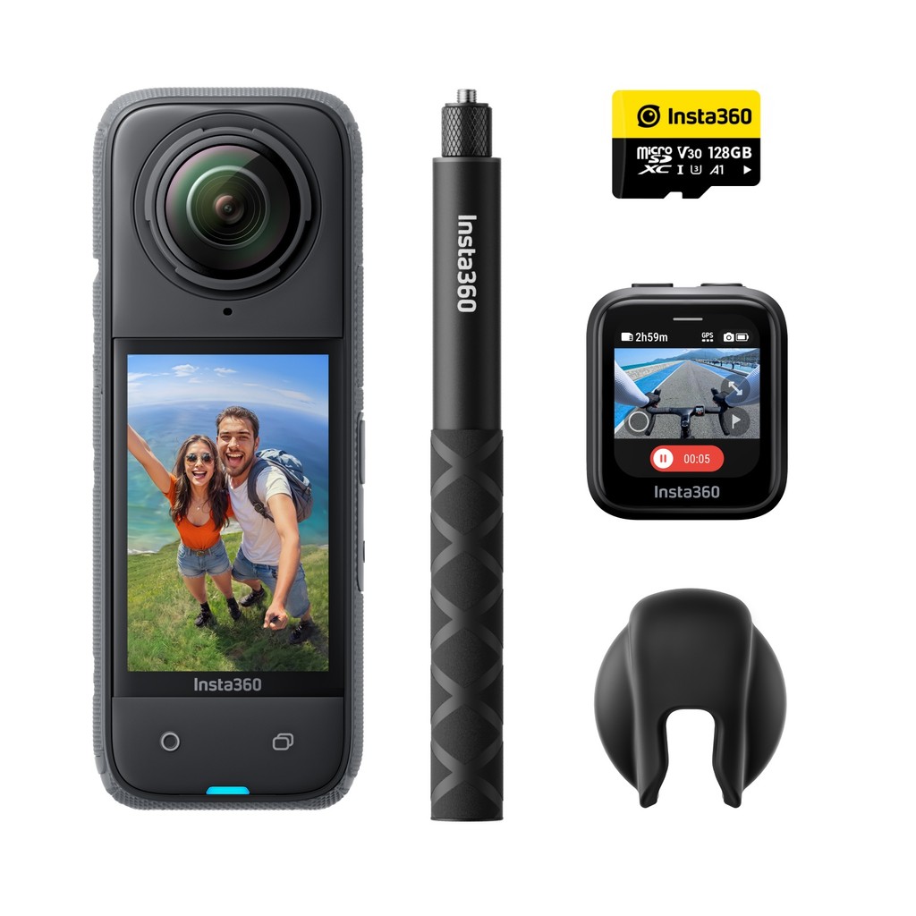 Insta360 X4  action camera,8K 360°, 4K wide-angle video, 135 minutes battery life, AI editing, suita