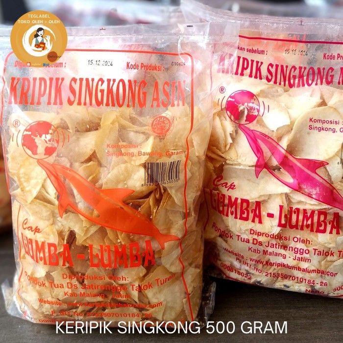 

Keripik Singkong Asli Lumba Lumba Khas Malang - Asin, 200 gram