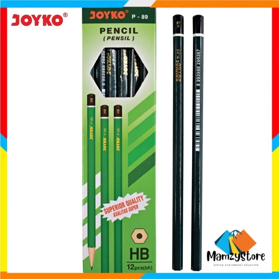 

Pencil / Pensil Joyko P-89 / HB / 1 BOX 12 PCS