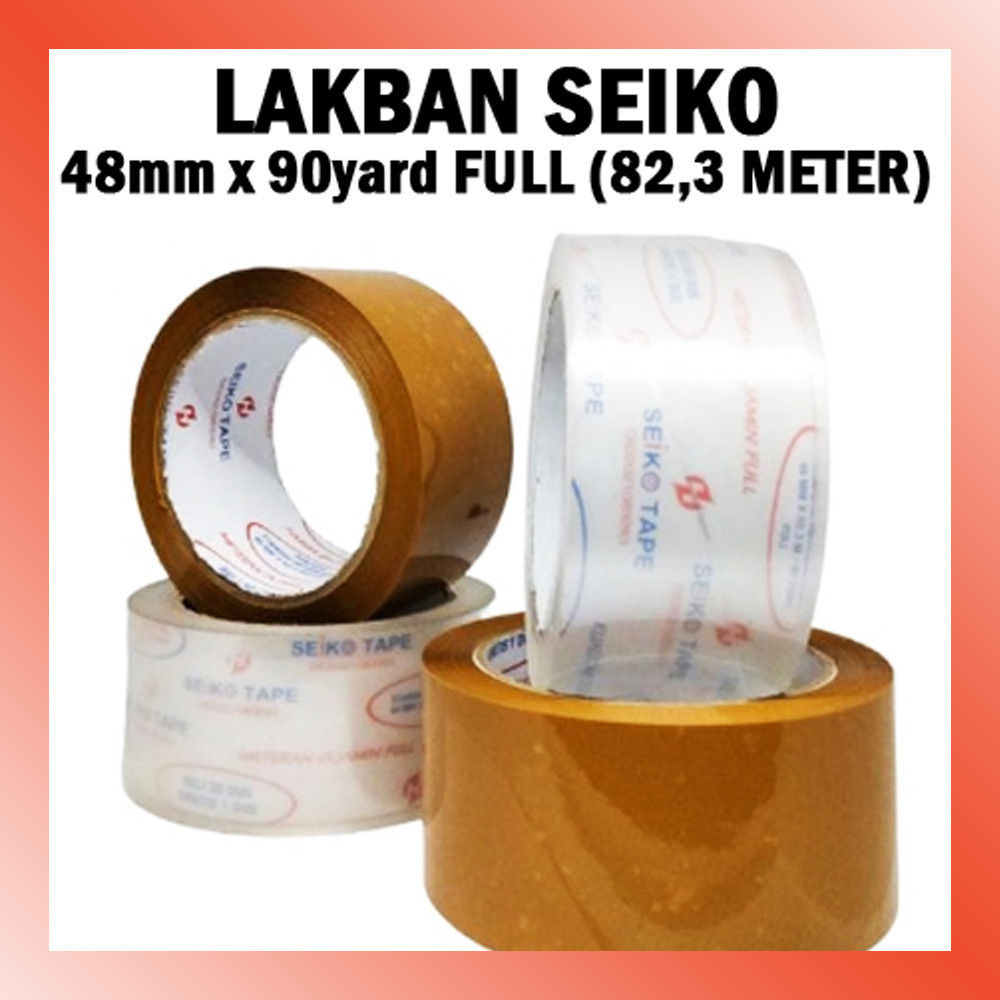

LAMMORO > AT39 Lakban SEIKO Isolasi Bening Cokelat Plakban Selotip Super Clear Tan 45A1