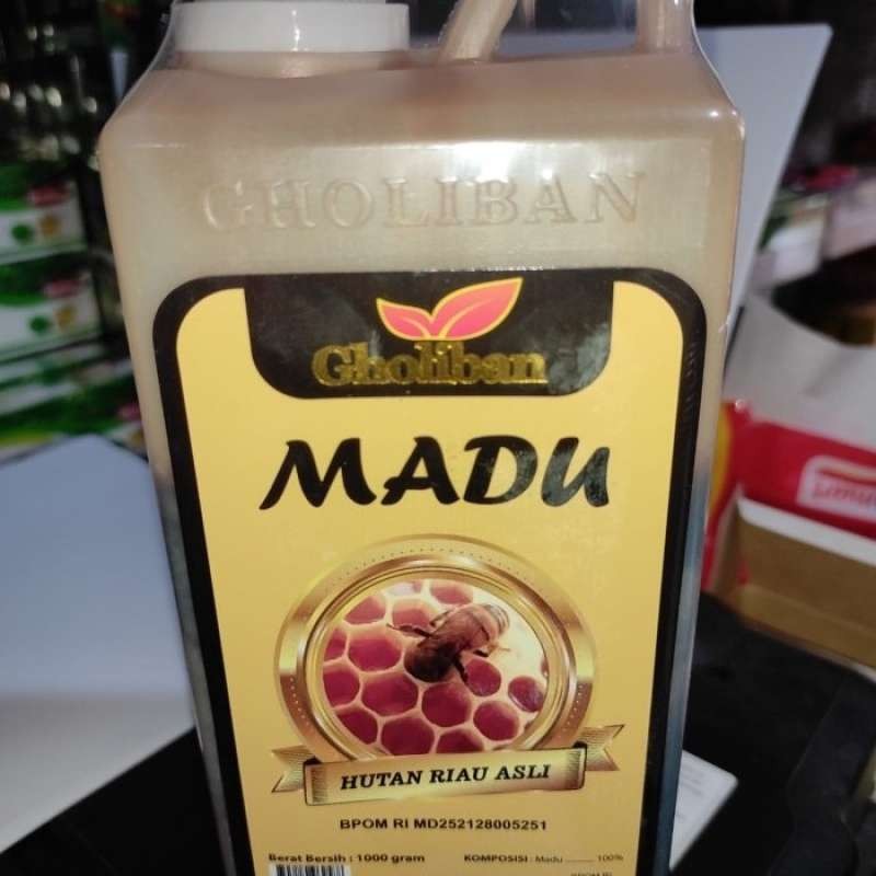 

ORIGINAL Madu Hutan Riau Gholiban Plus Bee Pollen Dan Royal Jelly 1 Kg
