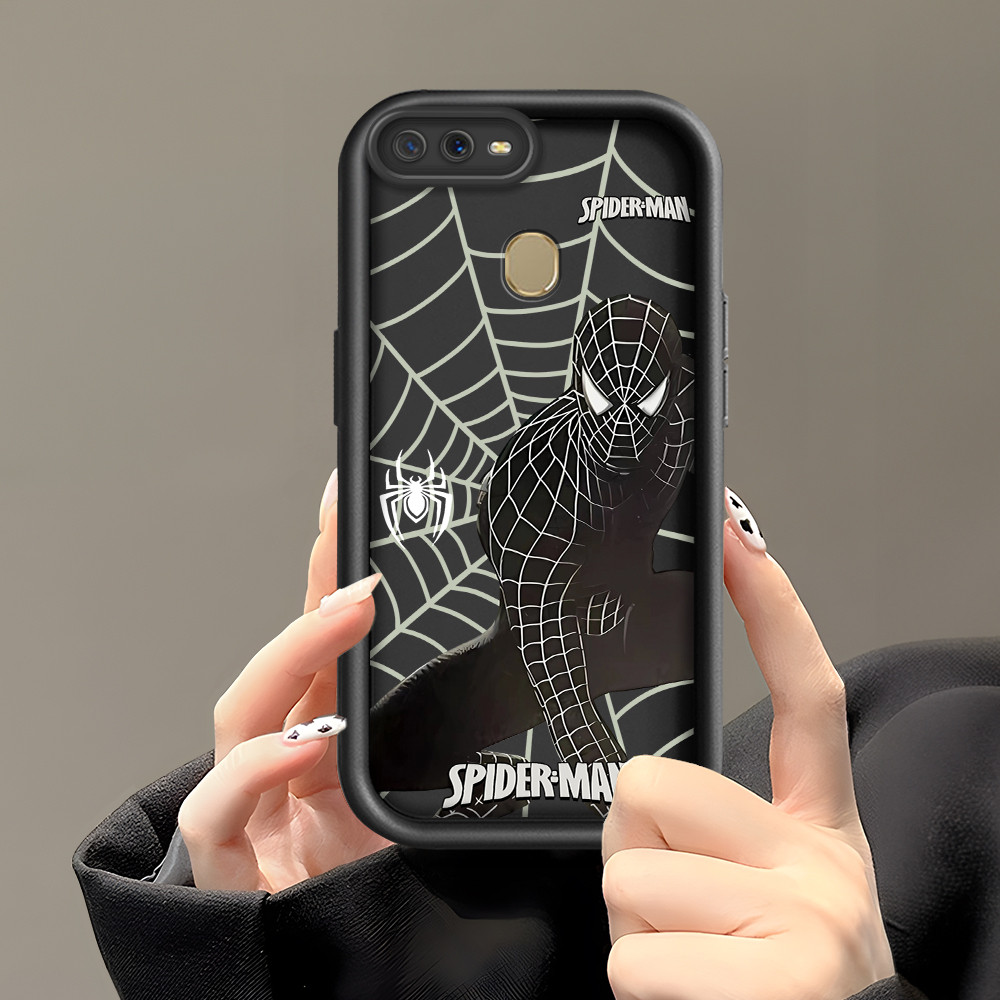 Casing Hp Untuk OPPO A7 A5S A12 A12S Phone Case Cesing Soft Cover SpiderMan 3228 Mode Kesing Cream C