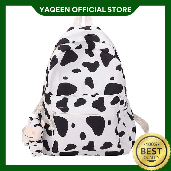 YAQEEN - TAS RANSEL WANITA KOREA KANVAS LUCU SAPI MOMORE TA866W1 BACKPACK PREMIUM KEKINIAN TERBARU