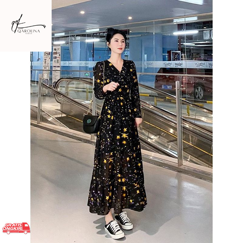 Dress Korea / Dress Wanita Gaya Korea Model Akademi