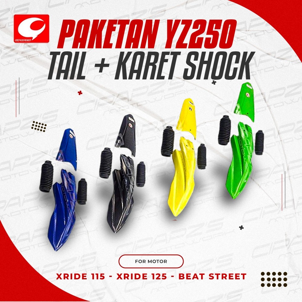 Paket Spakbor Depan YZ250 Karet Shock Tail Custom 3 in 1 Spakbor YZ250 PNP Spakbor X-Ride Cipapzs Mo