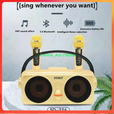 SPEAKER BLUETOOTH [ SDRD SD-326  ] bluetooth karaoke speaker