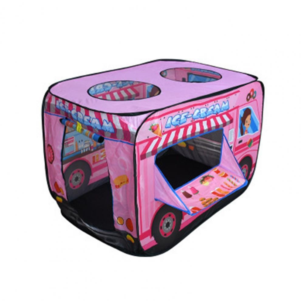 Game House Play Tent Fire Truck Bus Foldable Up Toy Playhouse Children Toy Tent Ice Cream Car Model 