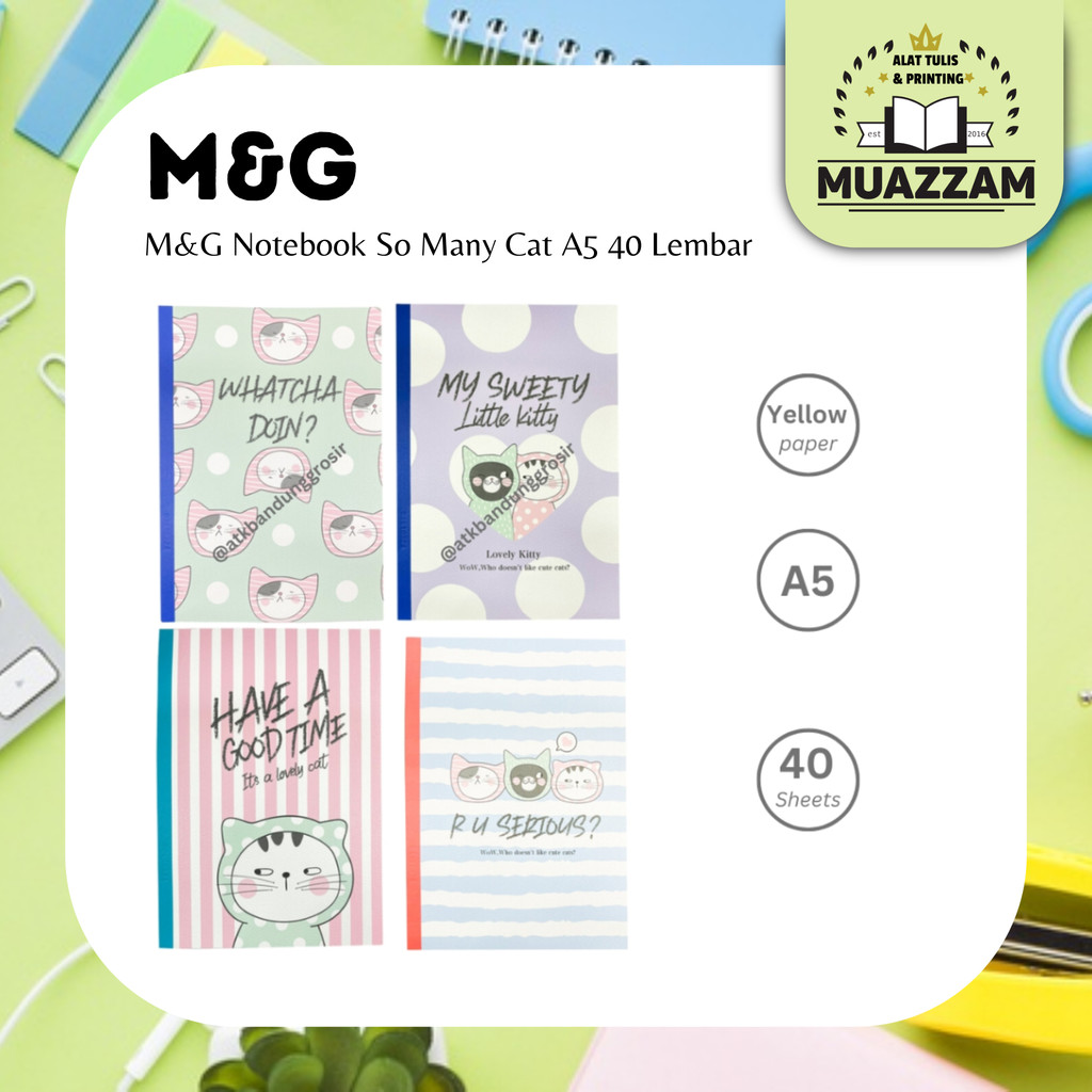 

M&G Notebook So Many Cat A5 40 Lembar Buku Tulis So Many Cats APNBC018