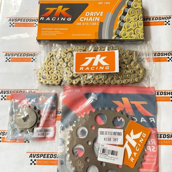 GEAR SET TK 415 SATRIA 2 TAK & RANTAI TK 415 - 130 L GOLD - 11, 35