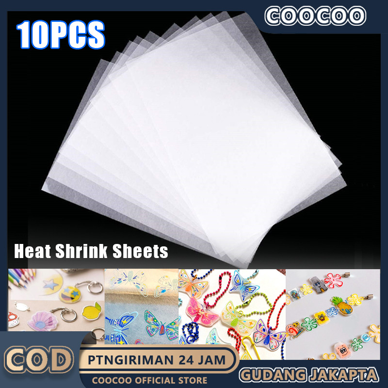 

10pcs DIY Shrinky Dink Plastic 20*29cm Heat Shrink Sheets Plastik Kertas DIY CRAFT Bikin Gantungan Kunci Kertas Heat Shrink PAPER