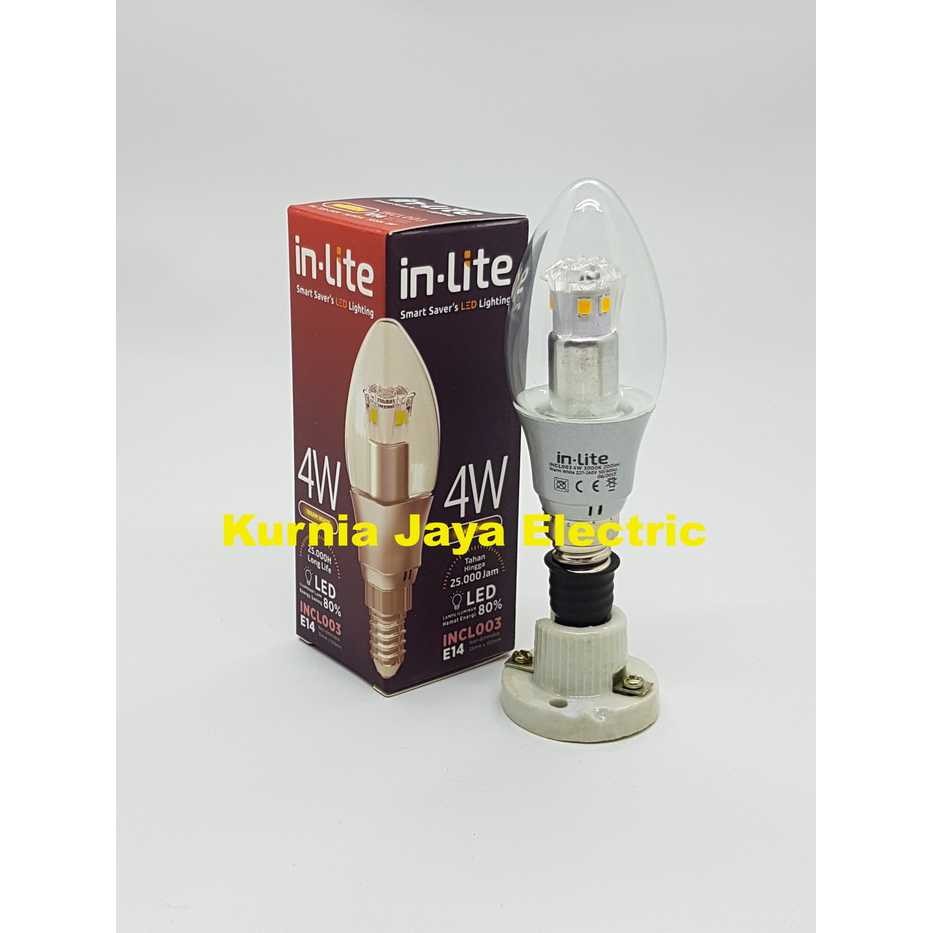 Lampu LED In-Lite Candle/Jantung 4W E14 220V